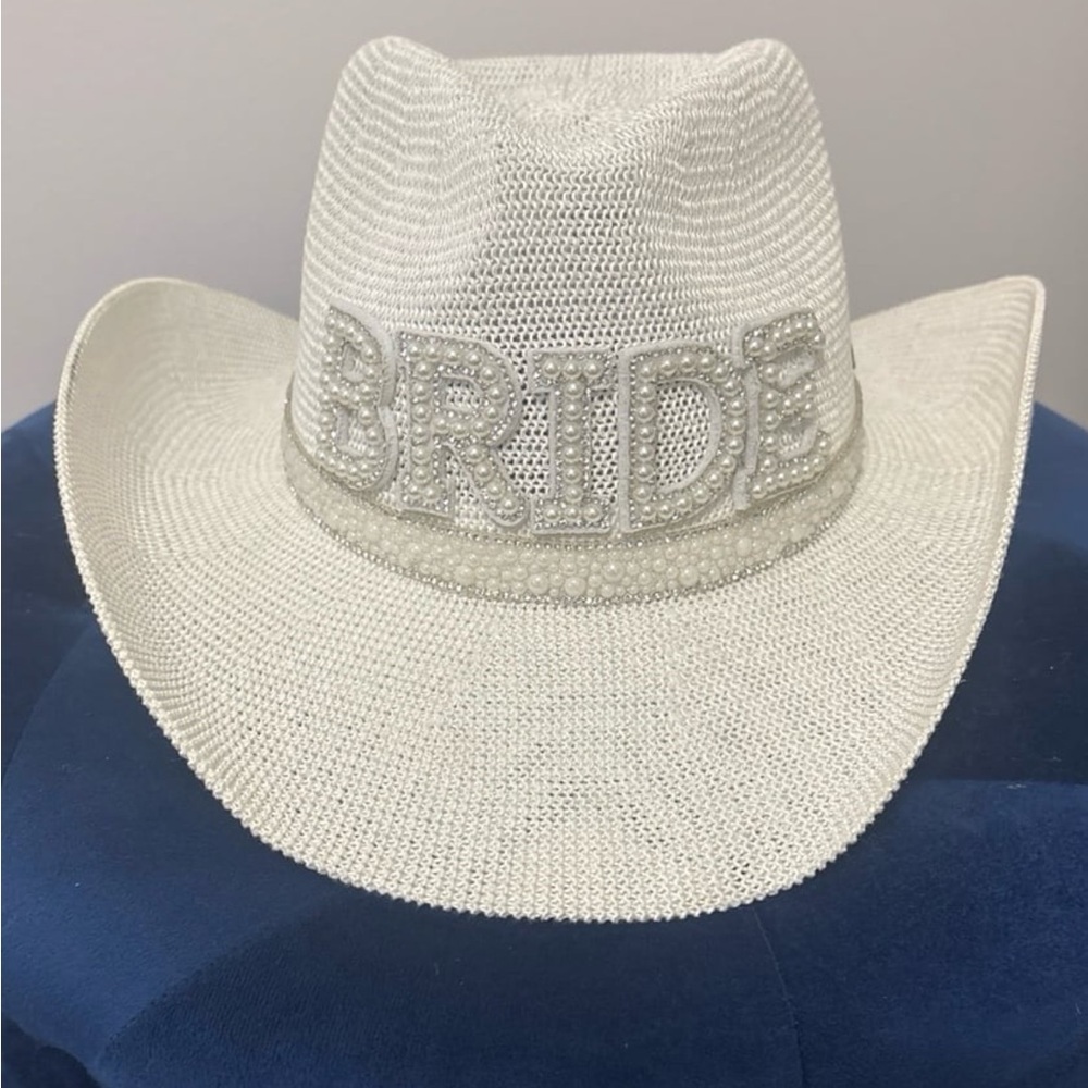 White Bride Cowboy Hat
